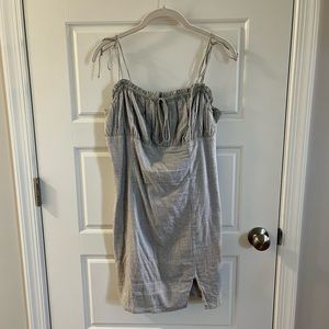 Storia Light Green and White Gingham Mini Dress | M